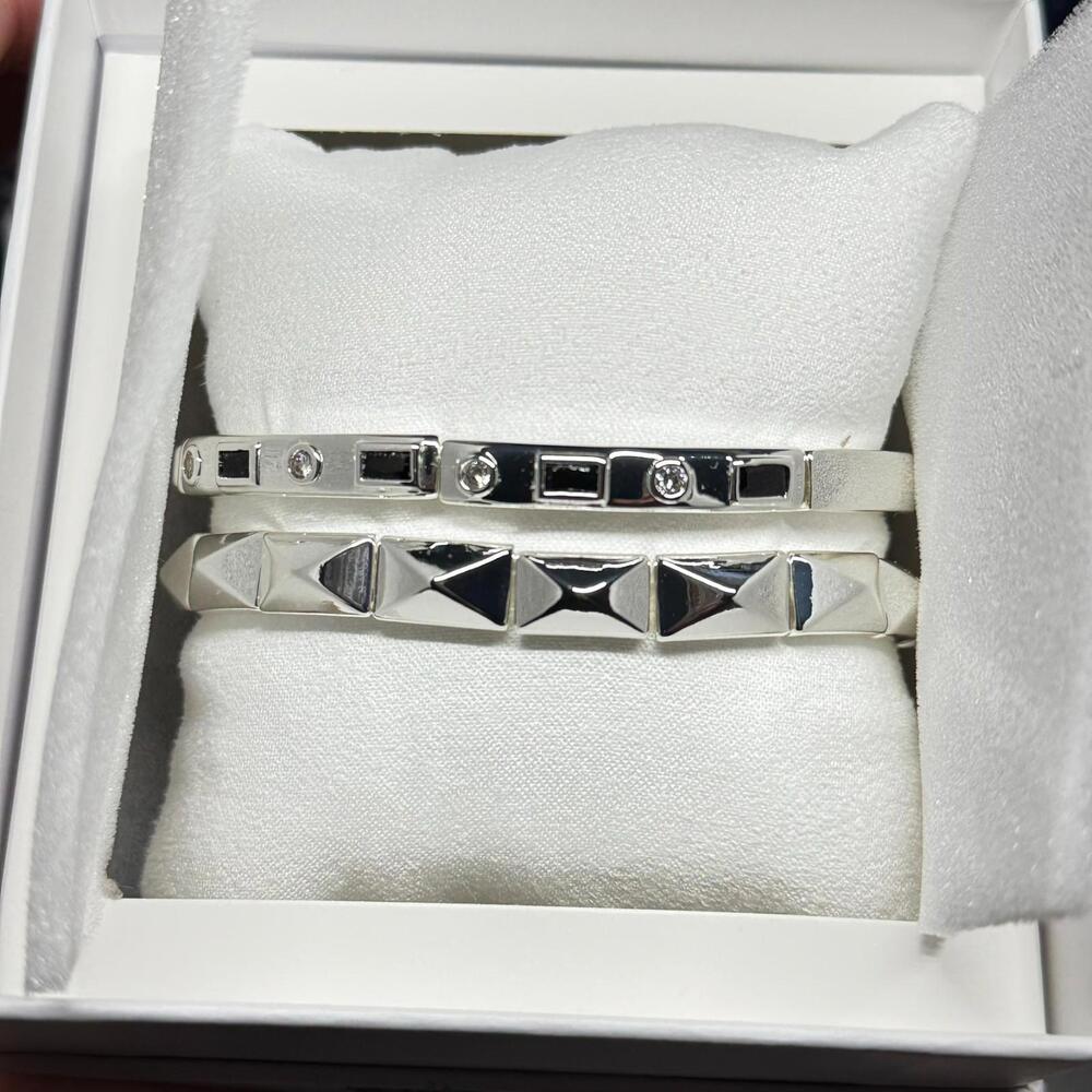 Bomb Party Gem Society Bracelets "The Takeover" Black Onyx & CZ on Silver - Picture 2 of 6